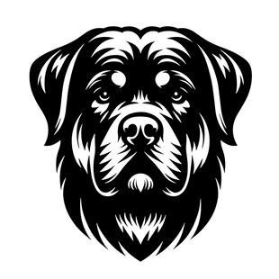 罗威纳犬头像图案