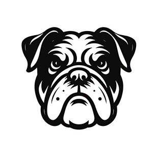 斗牛犬头像标志