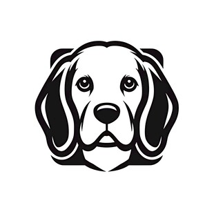 简约狗头图案