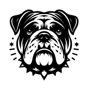 斗牛犬头像图案设计