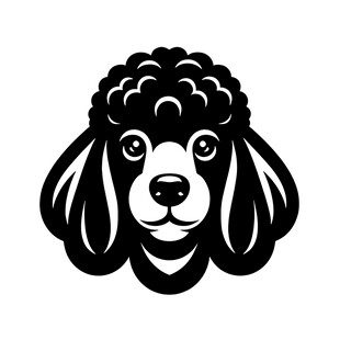 贵宾犬头像图案设计