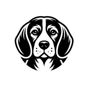 简约风格猎犬头部图标