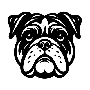 斗牛犬头像图案