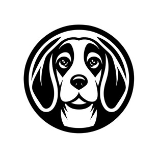 简约狗头标志设计