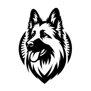 德国牧羊犬头像图案