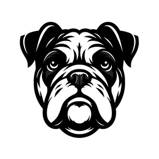 斗牛犬头像图案