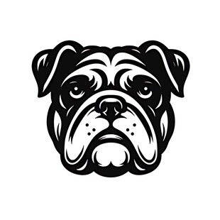 斗牛犬头像标志