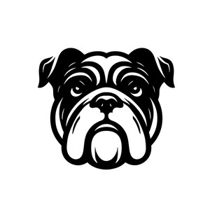 斗牛犬头像标志