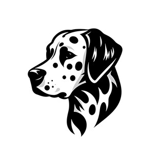 斑点狗头标志图案