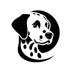 斑点狗简约黑白头像