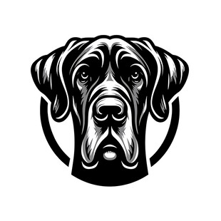 大丹犬头像标志设计