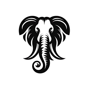 简约大象图案设计