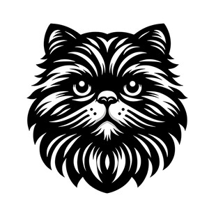 黑猫头像图案设计