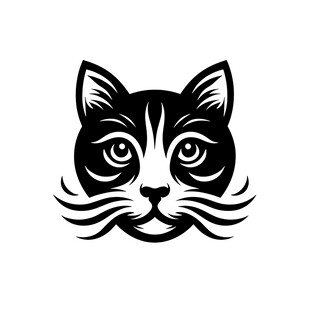 简约黑猫头像设计