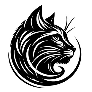 黑猫轮廓图案