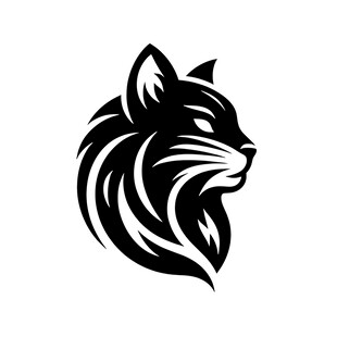 黑猫头像标志设计