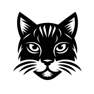 黑猫头像图案设计