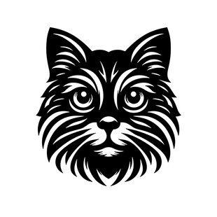 简约黑猫头像设计