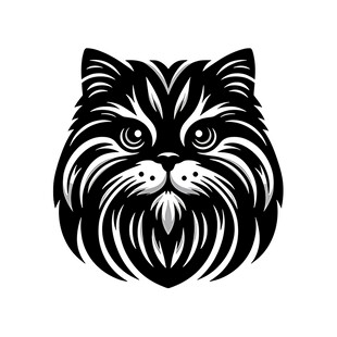 黑猫头像图案设计