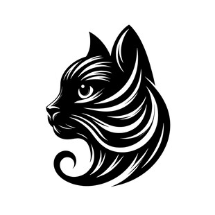 黑猫轮廓图案