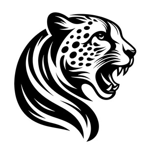 咆哮的猎豹头像