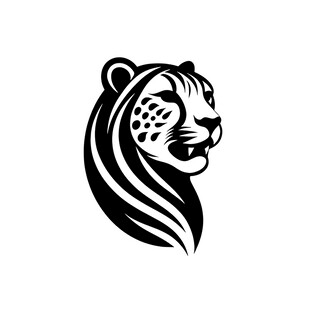 简约风格猎豹头部标志