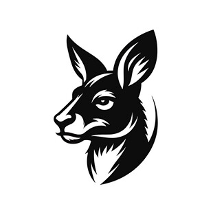 袋鼠头像标志设计