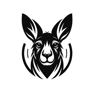 袋鼠头像标志设计