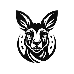 袋鼠头像图案设计