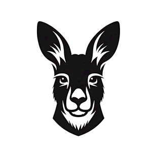 袋鼠头像标志设计