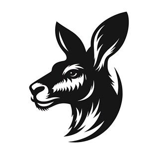 袋鼠头部标志设计