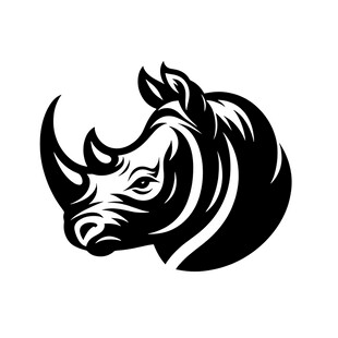 犀牛头像标志设计