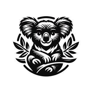 可爱考拉插画图案设计