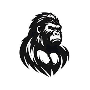 黑猩猩简约风格标志图案