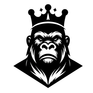 戴皇冠的大猩猩标志
