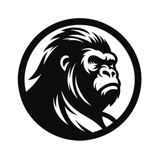 黑猩猩圆形标志图案