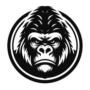 大猩猩头像标志设计