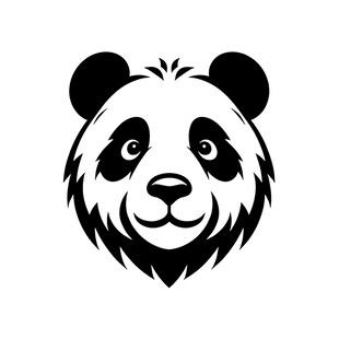 熊猫头像图案