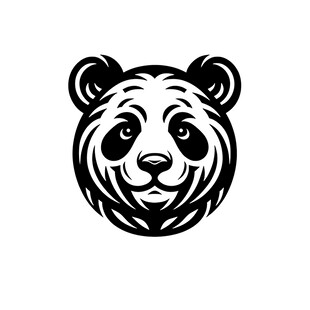 熊猫头像图案设计