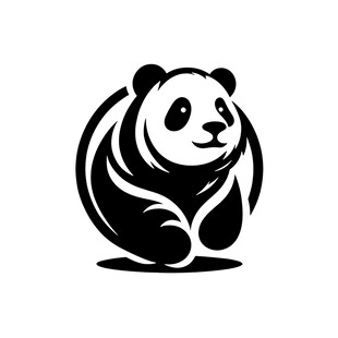 奔跑的熊猫形象