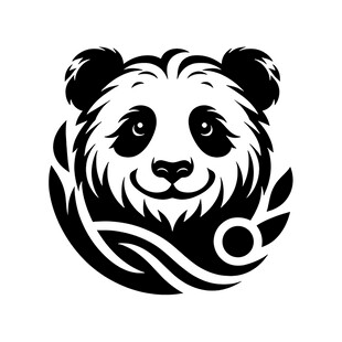 熊猫简约艺术标志