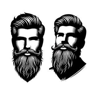 复古风格男士胡须造型