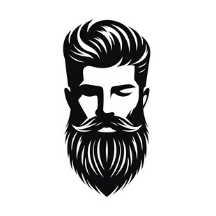 时尚个性男士胡须发型图标