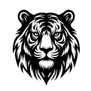 老虎头像图案设计