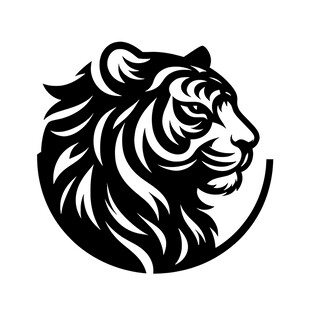 老虎轮廓标志设计