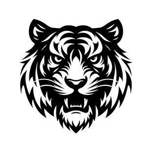 咆哮的老虎头像