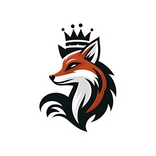 戴皇冠的狐狸标志