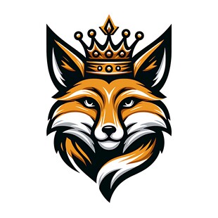 戴皇冠的狐狸标志