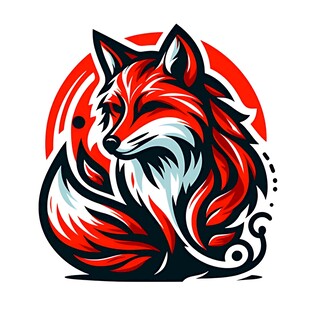 红狐插画灵动线条艺术感