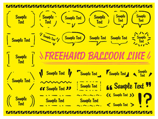 手绘气球线样式集合